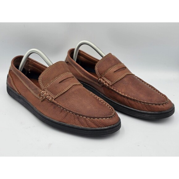 Johnston & Murphy Emmett Penny Loafer Driving Shoes Mocasin Brown Men’s Size 8 M